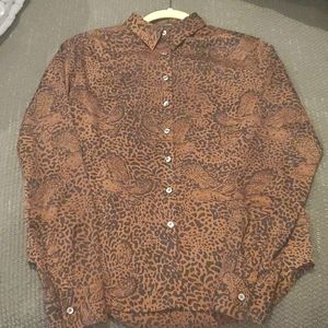 Ann Taylor leopard blouse